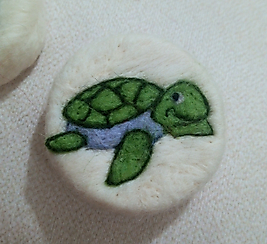 Keçeli sabun kaplumbağa